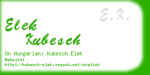 elek kubesch business card